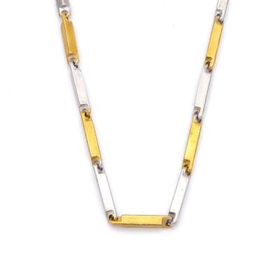 Çelik Zincir Altın Kaplama Çift Renk Erkek Model - ZN-226