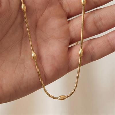 Çelik Zincir Altın Kaplama Dorika Toplu Model 1 MM - ZN-250