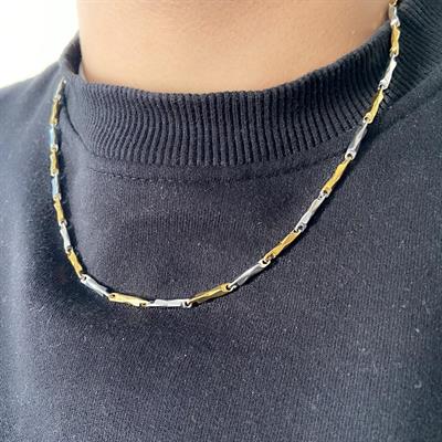 Çelik Zincir Altın Kaplama Erkek Model - ZN-225