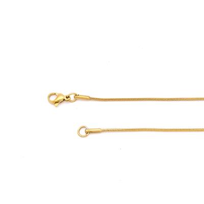 Çelik Zincir Altın Kaplama Oval Kesim 1 MM ZN-301
