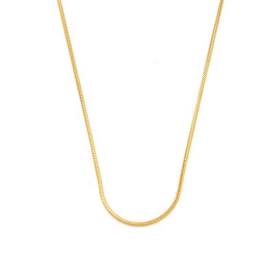 Çelik Zincir Altın Kaplama Oval Kesim 1 MM ZN-301