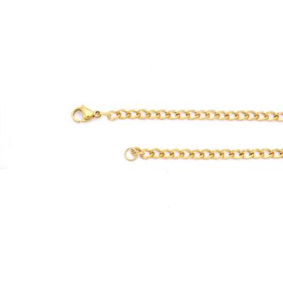 Çelik Zincir Altın Kaplama Unisex Figaro Model ZN-307