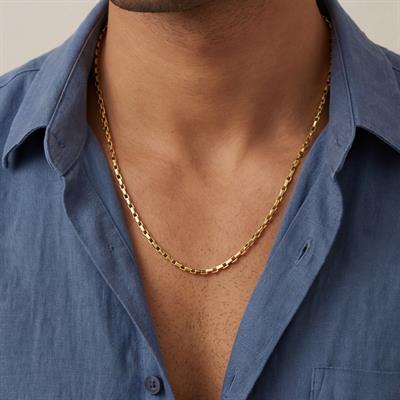 Çelik Zincir Altın Kaplama Unisex Model ZN-308