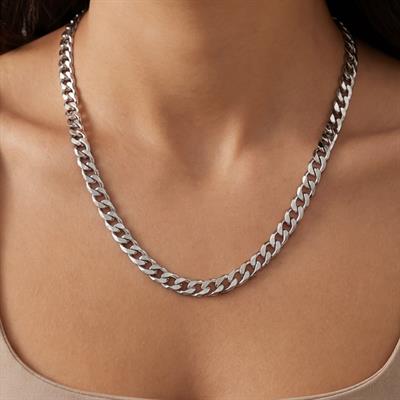 Çelik Zincir Kolye 4 MM Figaro Model ZN-314