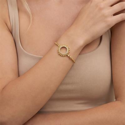 Çeyrek Altın Çerçeve Bileklik Çelik Altın Kaplama Burgu Model BLK-1087