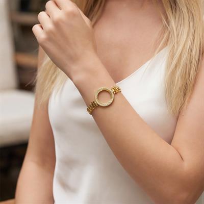 Çeyrek Altın Çerçeve Bileklik Çelik Altın Kaplama Arpa Model-BLZ-646