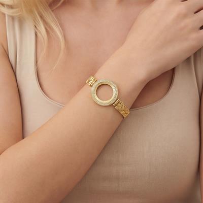 Çeyrek Altın Çerçeve Bileklik Çelik Altın Kaplama Arpa Model-BLZ-631