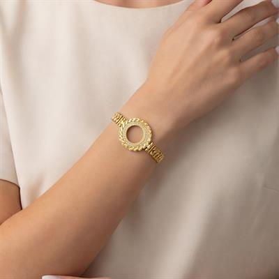 Çeyrek Altın Çerçeve Bileklik Çelik Altın Kaplama Arpa Model-BLZ-637