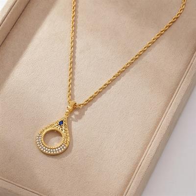 Çeyrek Altın Çerçeveli Kolye Ucu Altın Kaplama TGR-700