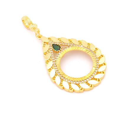 Çeyrek Altın Çerçeveli Kolye Ucu Altın Kaplama TGR-654