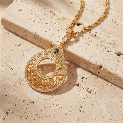 Çeyrek Altın Çerçeveli Kolye Ucu Altın Kaplama TGR-691