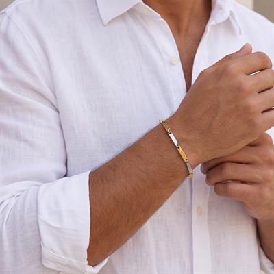 Çift Renkli Çizgili Erkek Bileklik EBLK-511