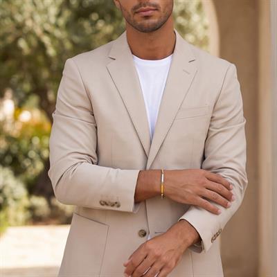 Çift Renkli Küp Model Çelik Erkek Bilekliği EBLK-505