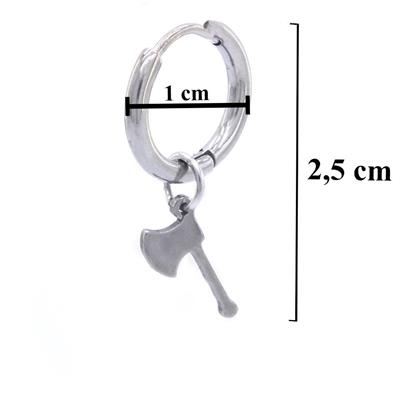 Erkek Çelik Küpe Balta Model UNK-484