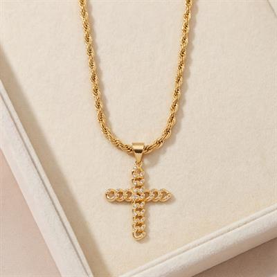 FerizZ Altın Kaplama Burgu Model Taşlı Hac Kolye Ucu TGR-490