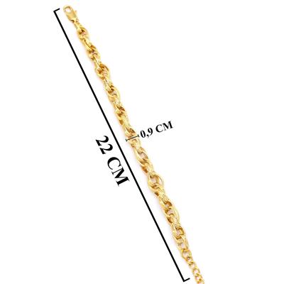 Samanyolu Bileklik Altın Kaplama Oval Model