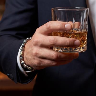 Gri Jasper Doğal Taş Erkek Bilekliği EBLK-485