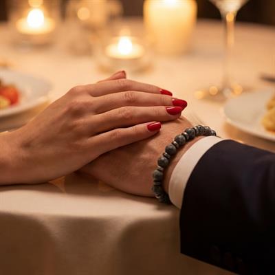 Gri Jasper Doğal Taş Erkek Bilekliği EBLK-485