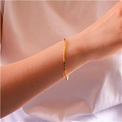 İmitasyon Ajda Bilezik Desenli Altın Kaplama Çelik BLZ-3017