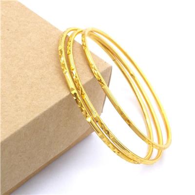 İmitasyon Ajda Bilezik Desenli Model Altın Kaplama - 3 Adet 