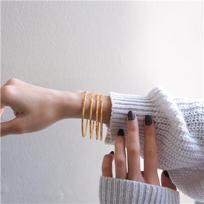 İmitasyon Ajda Bilezik Desenli Model Altın Kaplama  - 4 Adet 