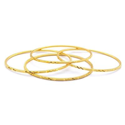 İmitasyon Ajda Bilezik Desenli Model Altın Kaplama  - 4 Adet 