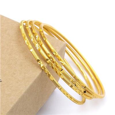 İmitasyon Ajda Bilezik Desenli Model Altın Kaplama  - 4 Adet 