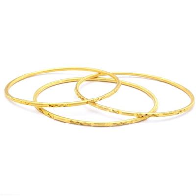 İmitasyon Ajda Bilezik Desenli Model Altın Kaplama - 3 Adet 