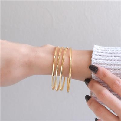 İmitasyon Ajda Bilezik Düz Model Altın Kaplama - 4 adet 