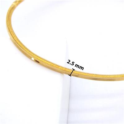 İmitasyon Ajda Bilezik Düz Model Altın Kaplama  - 3 adet 