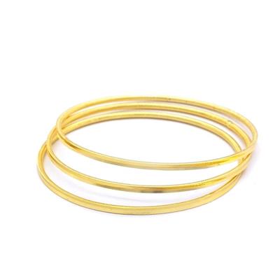 İmitasyon Ajda Bilezik Düz Model Altın Kaplama  - 3 adet 