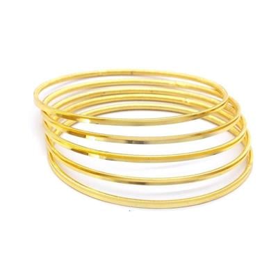 İmitasyon Ajda Bilezik Düz Model Altın Kaplama - 5 adet 