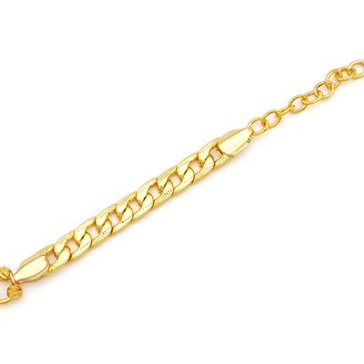 İmitasyon Altın Kaplama Çizgili Figaro Desenli Külçe Bileklik BLK-1151