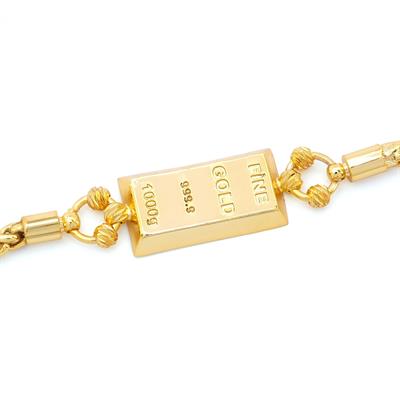 İmitasyon Altın Kaplama Çizgili Figaro Desenli Külçe Bileklik BLK-1156