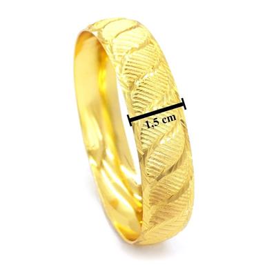 İmitasyon Bilezik Altın Kaplama 1.5 cm Rüzgar Model BLZ-3081