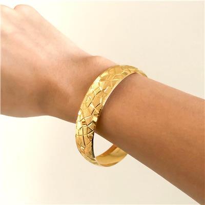 İmitasyon Bilezik Altın Kaplama 15mm Cam Kırığı Model BLZ-3062