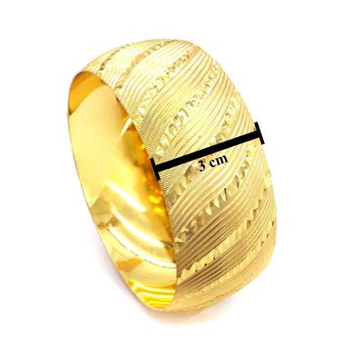 İmitasyon Bilezik Altın Kaplama Rüzgar Model  3 cm BLZ-3083