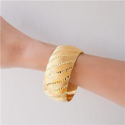 İmitasyon Bilezik Altın Kaplama Rüzgar Model  3 cm BLZ-3083