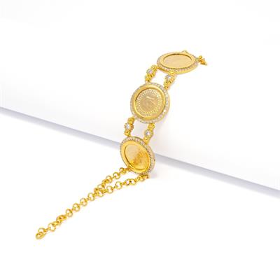 İmitasyon Çeyrekli Bileklik 3 Çeyrekli Zirkon Taşlı BLK-154