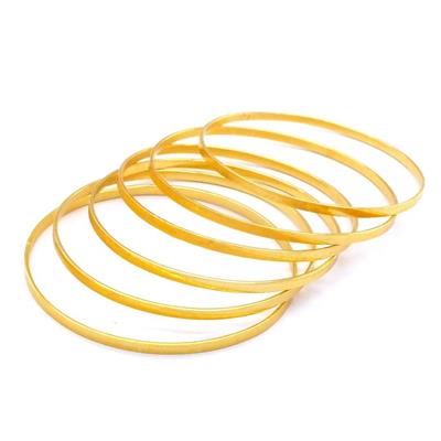 İmitasyon Kibrit Çöpü Altın Kaplama Bilezik Çelik - 6 Adet 