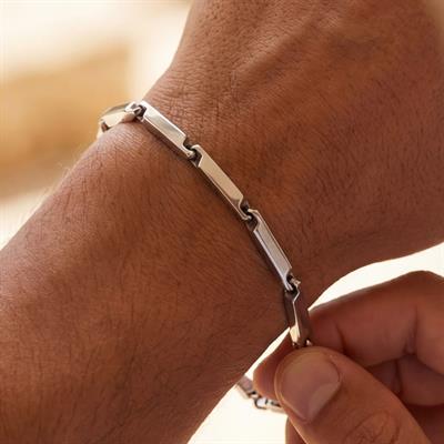 Küp Model Çelik Erkek Bilekliği EBLK-506