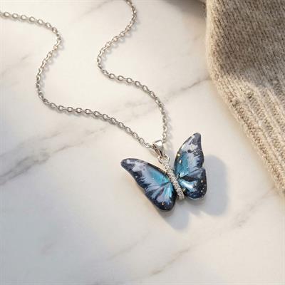 Paslanmaz Çelik Kadın Kolye - Kelebek Kolye KLY-619