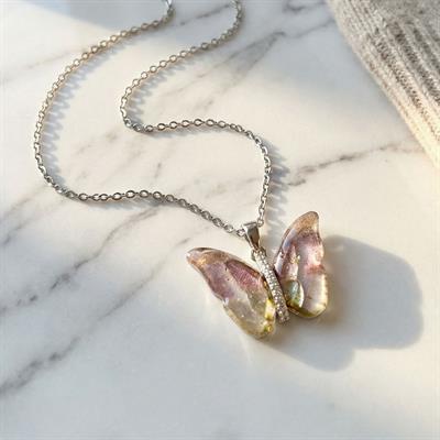 Paslanmaz Çelik Kadın Kolye - Kelebek Kolye KLY-636