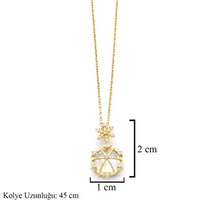 Paslanmaz Çelik Kadın Kolye - Taşlı Kolye  KLY-580