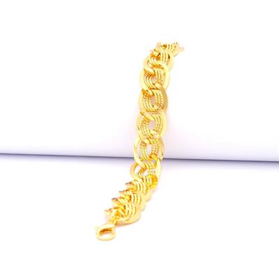 Samanyolu Bileklik 22 Ayar Altın Kaplama Lazerli BLK-997