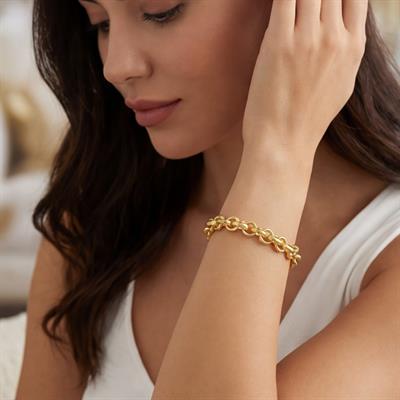 Samanyolu Bileklik 22 Ayar Altın Kaplama BLK-383