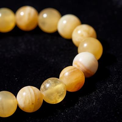 Sarı Opal Doğal Taş Erkek Bileklik EBLK-496