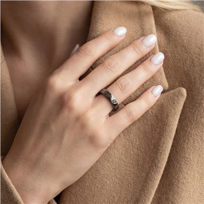 Siyah Çelik Yüzük Alyans YZK-216