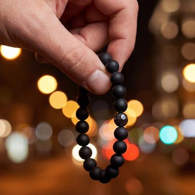 Siyah Oniks  Doğal Taş Erkek Bileklik EBLK-402