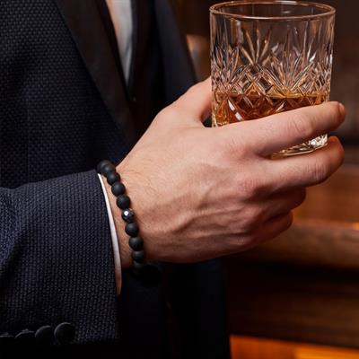 Siyah Oniks  Doğal Taş Erkek Bileklik EBLK-402